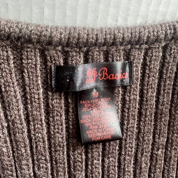 JJ Basics Faux Fur Women's Boho Vest - Picture 4 of 4